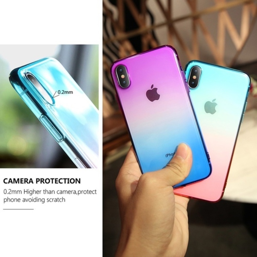 Purple Pink silicone Apple iPhone 8 Case - Picture 3 of 4